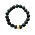 Bead Bracelet With Gold Wrap Charm