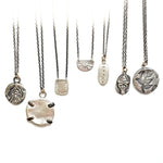 One of a Kind Signet Charm Necklace Silver