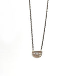 One of a Kind Half Sun Charm Necklace Silver