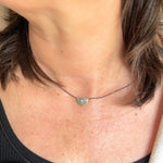 One of a Kind Half Sun Charm Necklace Silver
