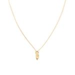 Hope Drop Charm Necklace 18k Solid Gold - MAS Designs