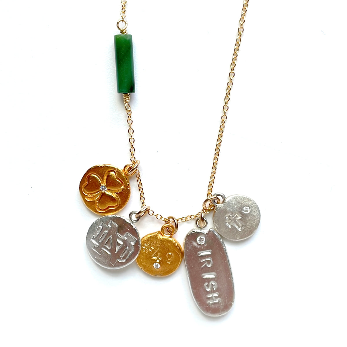 Build Your Own ND Charm Necklace Gold MAS Designs Jewelry