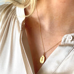XO (Hugs and Kisses) Tablet Necklace Gold