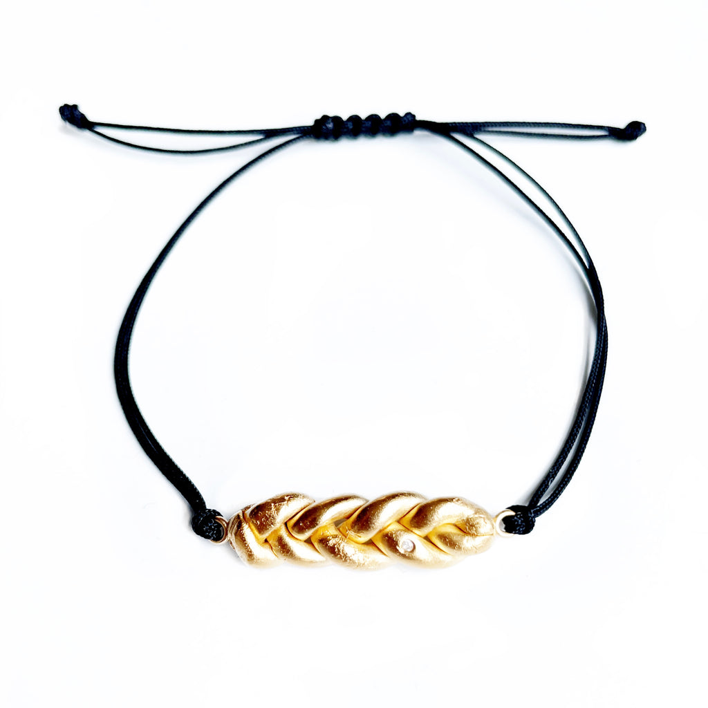 Challah Pendant Bracelet Gold