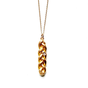 Challah Pendant Necklace Gold