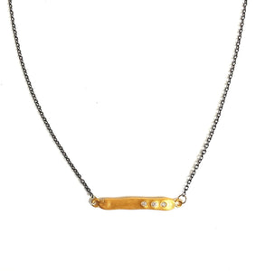 One of a Kind Bar Necklace Gold 20107