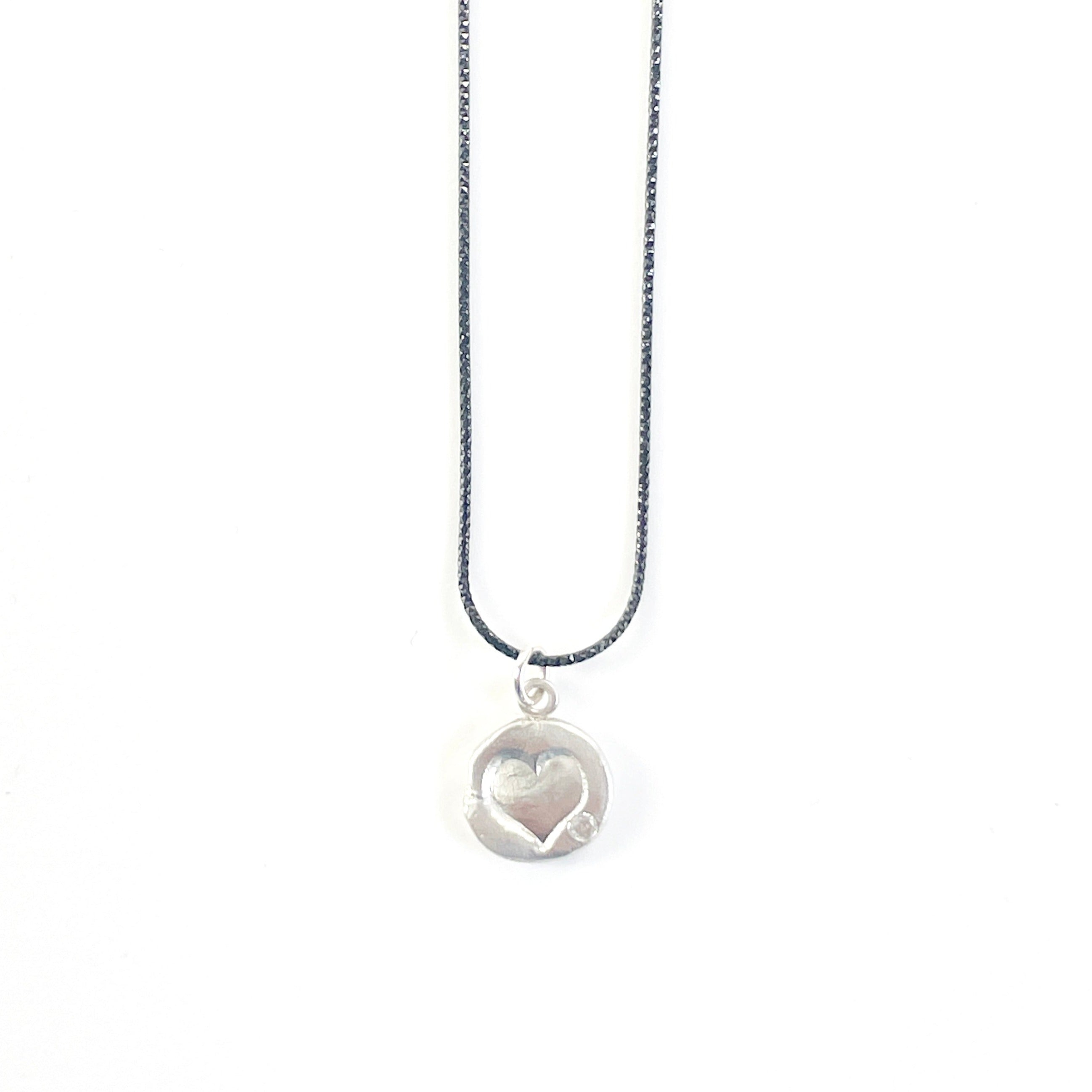 Heart Charm Necklace Silver - MAS Designs