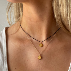 Heart Charm Necklace Gold