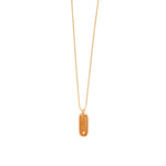 One of a Kind Long Gold Tablet Necklace 20076