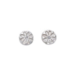 Daisy Diamond Stud Earrings Silver - MAS Designs