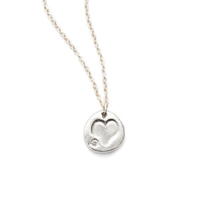 Heart Charm Necklace Silver - MAS Designs