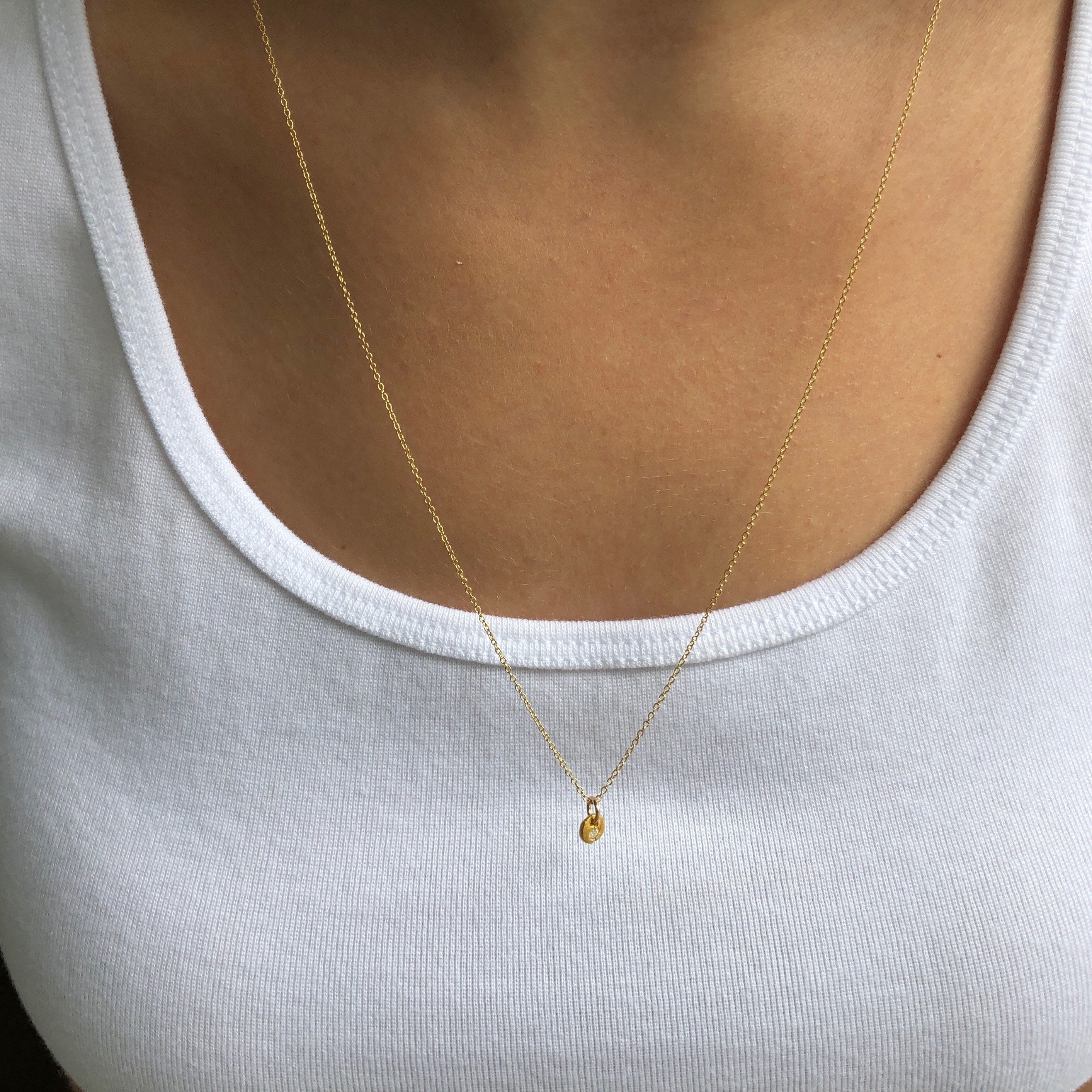 Little Lights Charm Necklace 18k Solid Gold - MAS Designs