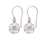Magnolia Hanging Earrings Silver - MAS Designs