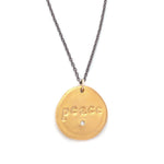 Peace Charm Necklace Gold - MAS Designs