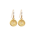 Zen Circles Hanging Earrings Gold - MAS Designs