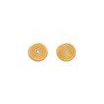 Zen Circles Diamond Stud Earrings Gold - MAS Designs
