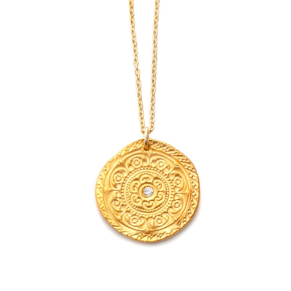 Circles of Life Charm Necklace 18k Solid Gold - MAS Designs