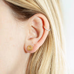 Circles of Life Diamond Stud Earrings Gold - MAS Designs