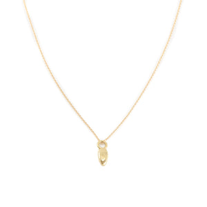 Hope Drop Charm Necklace 18k Solid Gold - MAS Designs