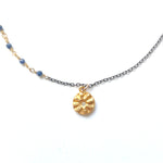 One of a Kind Mixed Metal Blue Lapis Necklace 20109