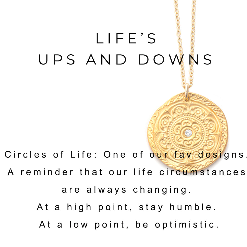 Circles of Life Charm Necklace Gold - MAS Designs
