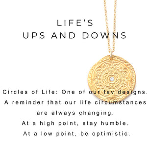 Circles of Life Hanging Earrings Gold - MAS Designs