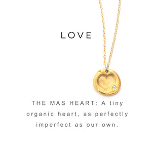 Heart Charm Necklace Gold