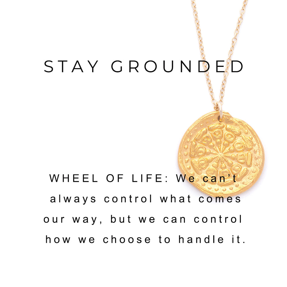 Wheel of Life Charm Necklace Silver - MAS Designs