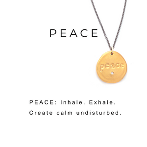 Peace Charm Necklace Gold - MAS Designs