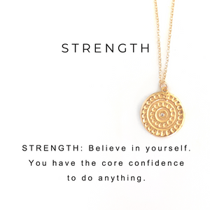 Strength Charm Necklace Gold - MAS Designs