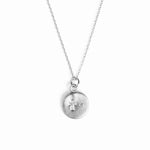 ND Cross Charm Necklace Silver