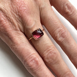 One of a Kind Raspberry Pink Tourmaline Ring 18k Gold 11003