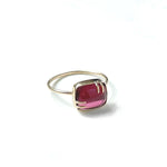 One of a Kind Raspberry Pink Tourmaline Ring 18k Gold 11003