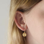 Zen Circles Hanging Earrings Gold - MAS Designs